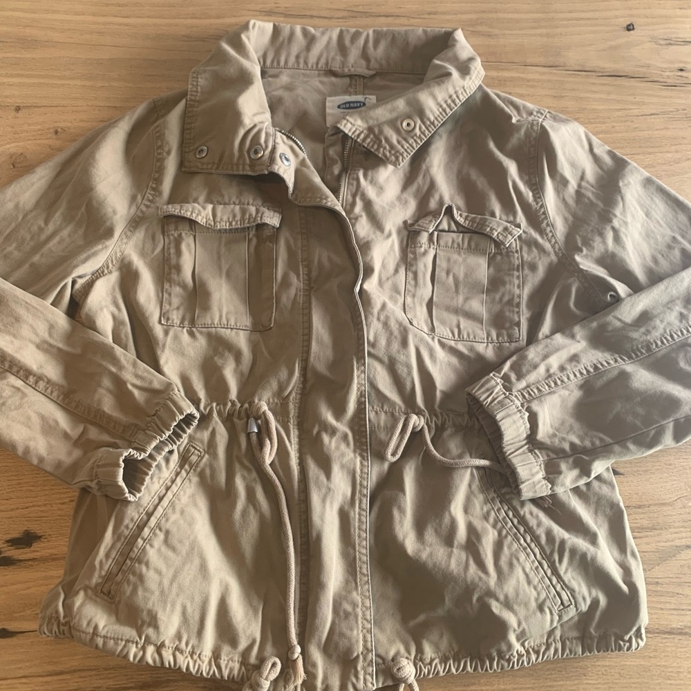 Old Navy‎ Khaki Anorak Field Jacket Cotton Women’s Large Preloved